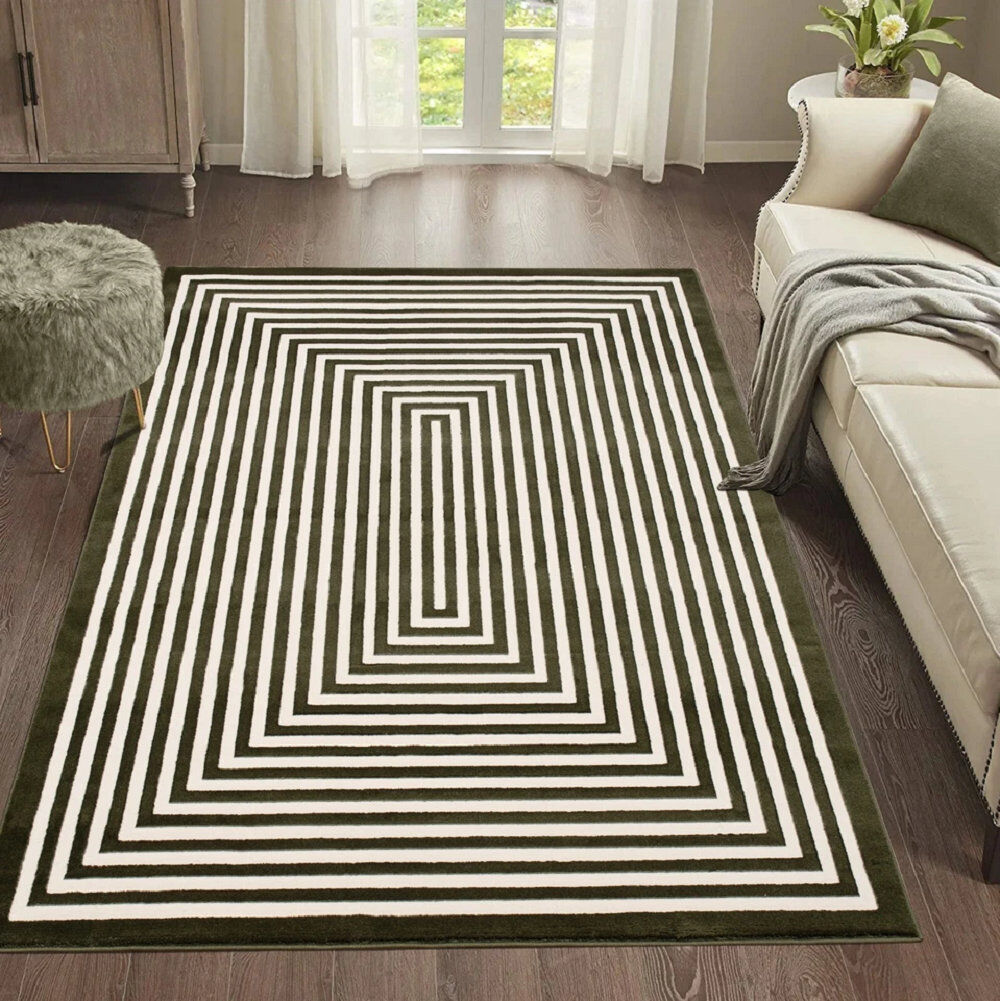 Household Furnishing Nora Rug Green Green Rectangle 240 x 320 cm