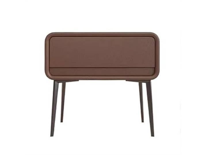 Vielseitig Nachttisch aus Holz, minimalistisch, modern, mit hohen Beinen Kleiner Möbelschrank mit einer Schublade(Coffee,Mittel)