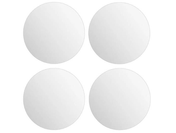 5five Ronde Wandspiegel Set - 20 cm, Zilver, Verpakking van 4
