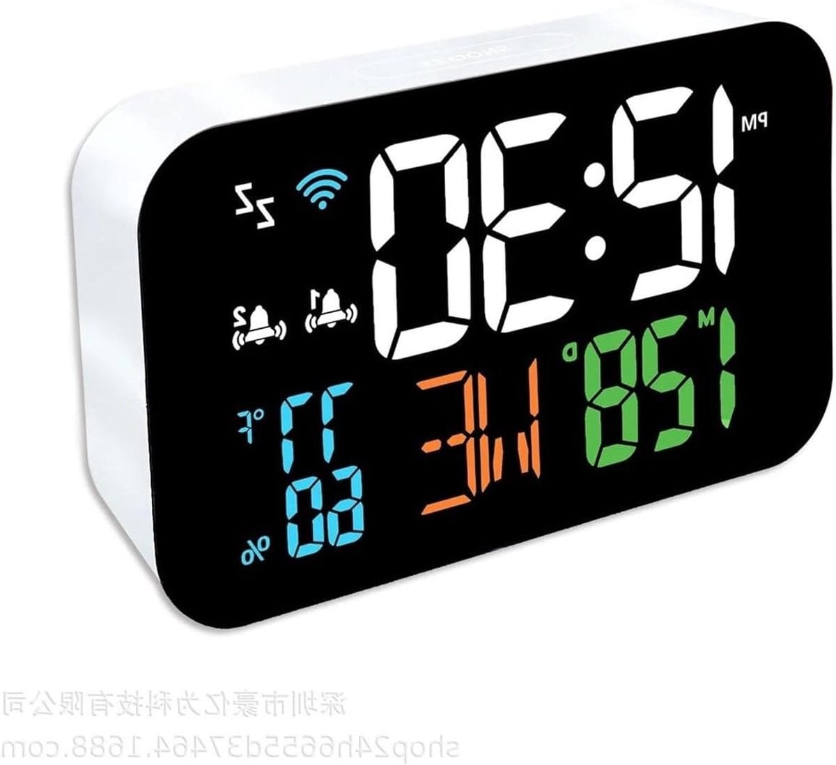 Weerstation WiFi met digitale hygrometer en LCD-display - Wit