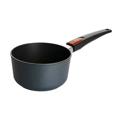 WOLL Guss-Stieltopf  Diamond Lite ¦ schwarz ¦ Aluminium-Guss ¦ Maße (cm): H: 9,5  Ø: 18.0
