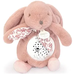 DOUDOU - Nachtlicht Sterne & Musik - Hase, rosa 19cm