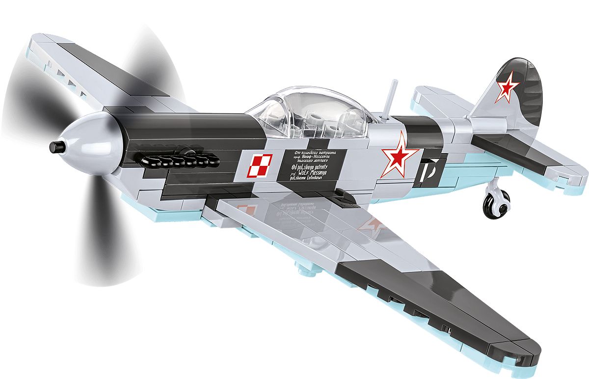 COBI 142 Teile (Dunkles Grau/Hellgrau/Rot) Yakovlev Yak-1b Bauset COBI-5863