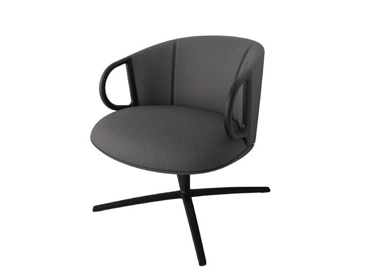 Lounge Sessel Gaber Cucaracha mit niedriger Rückenlehne, Anthrazit, Neu