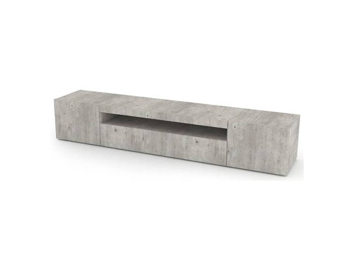 Meuble tv effet bois ciment 200x40 cm