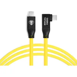 COBRATETHER abgewinkeltes Kabel USB-C/USB-C 90° 5m gelb (Angebot)