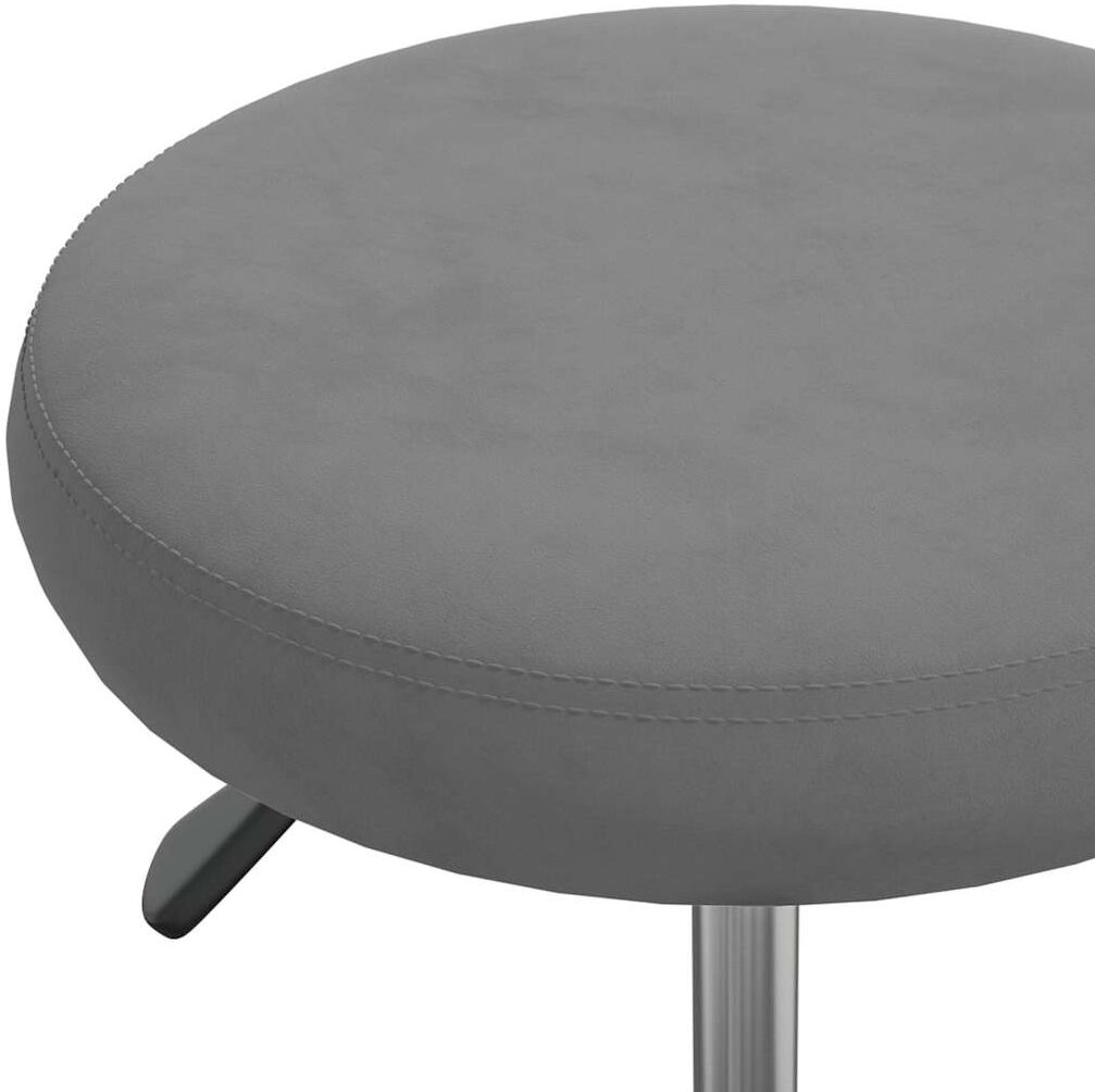 vidaXL Tabouret de massage Velours Gris foncé