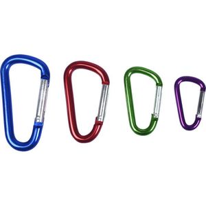 Connex Karabinerhaken B34120, Aluminium, 4 Größen, Tragkraft 2-13kg, 4-teilig, 4 Stück