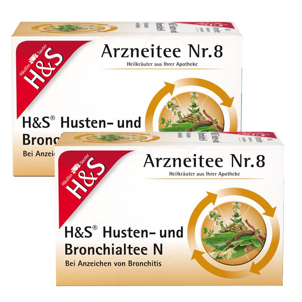 H&S Husten- und Bronchialtee N Filterbeutel Doppelpack 2x20x2 g