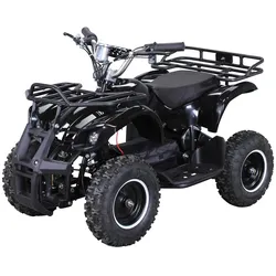 Elektro-Kinderquad Torino, 1000 Watt, Pocket-Quad mit Scheibenbremsen, 24 km/h, 3 x 12-Volt-Batterie (Schwarz)
