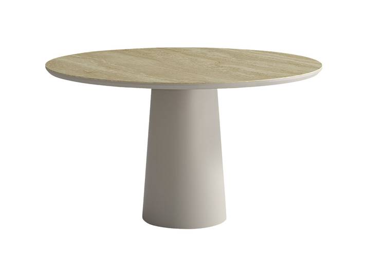 Tisch Cinto Keramik, Metall beige B 130 T 130 cm