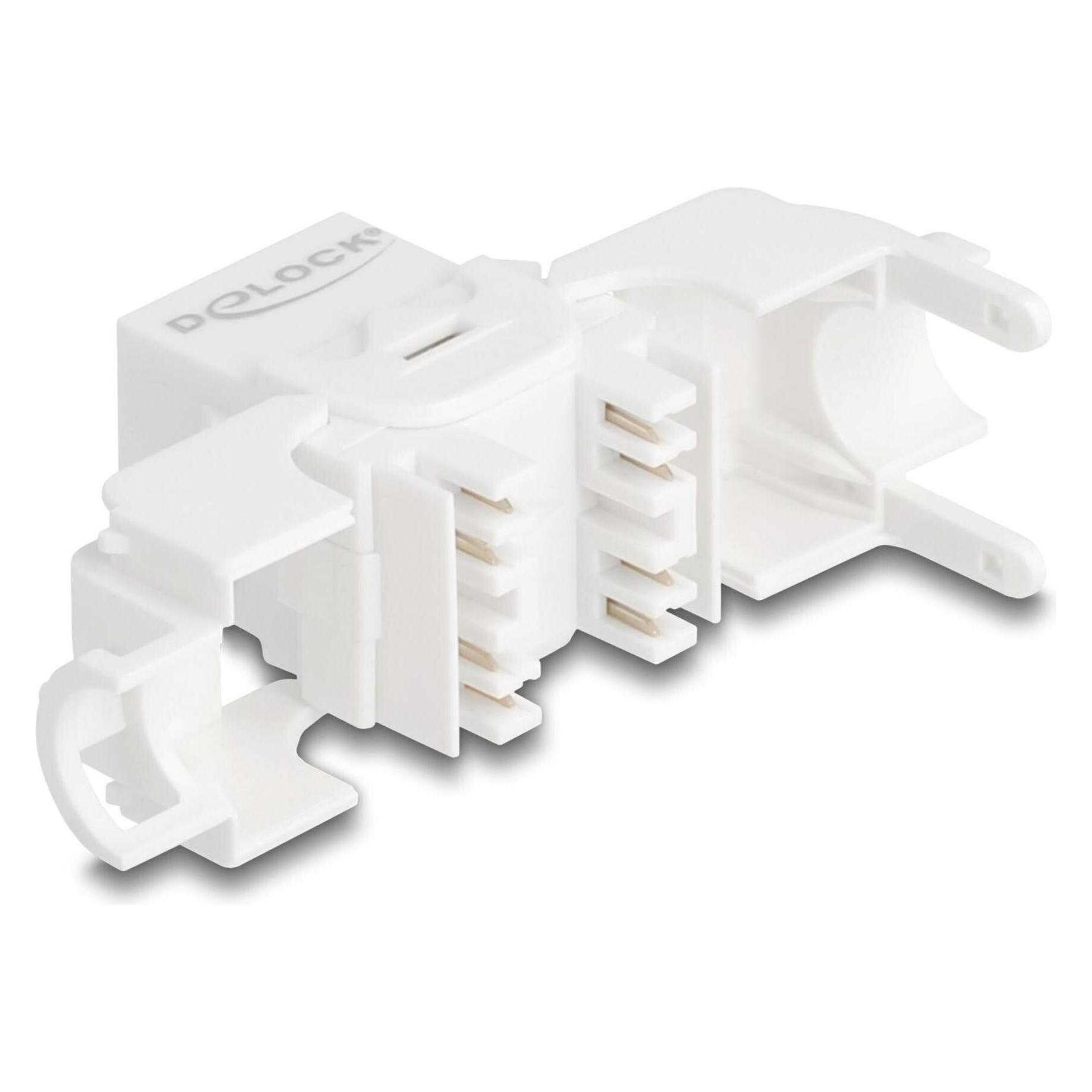 Delock Keystone Modul RJ45 Buchse zu LSA Cat.6A UTP 180° wer (Keystone Modul) (90722)