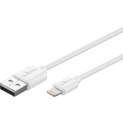 Goobay Lightning auf USB 3m Weiß [Apple MFI zertifiziert / Sync- / Ladekabel / Datenkabel]
