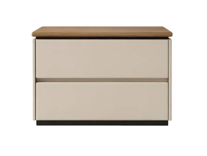 ZENY896V Nachtschrank Nachttisch mit 2 Schubladen und Flacher Oberseite Schlafzimmer(Bruin,Klein)