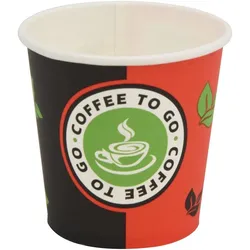 DELUKE® Coffee To Go Pappbecher 1000 Stück Mit Deckel - 120ml Einwegbecher Kaffeebecher To Go Getränkebecher Pappe Becher Einweg Teebecher