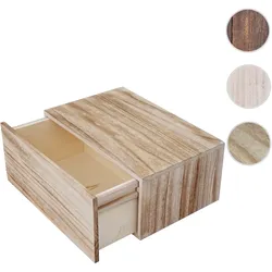 Wandregal HWC-C55, Schubladen-Regal, Shabby-Look Vintage, 21x46x30cm ~ naturbraun