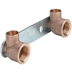 Viega, Zubehör Sanitärinstallation, GmbH & Co.KG Gemini Montageeinheit für Lötanschluss kurze Winkel, flach 15x1/2x100