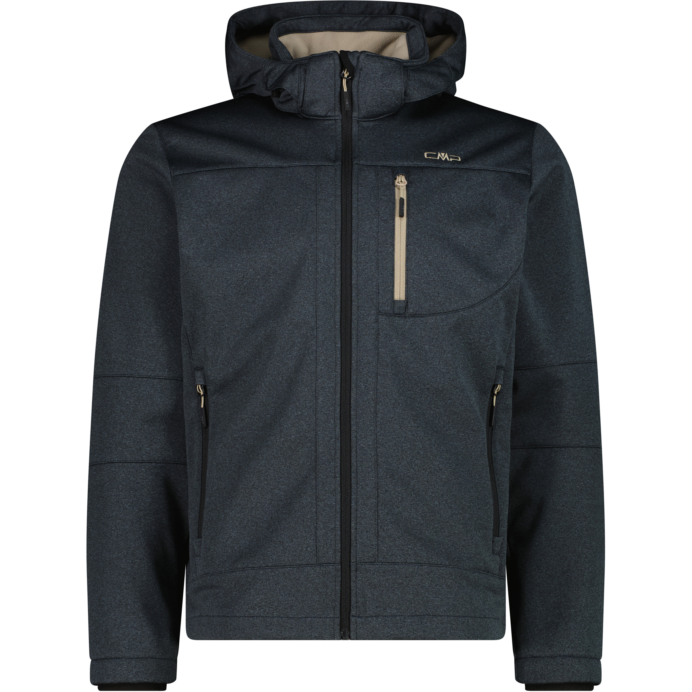 CMP Zip Herren Softshelljacke schwarz Größe M Trekking Wasserabweisend