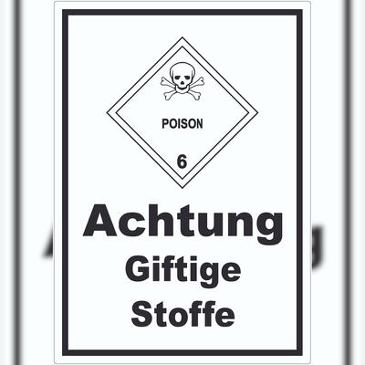 HB-Druck Aufkleber Giftige Stoffe Poison Totenkopf A7 (74x105mm)
