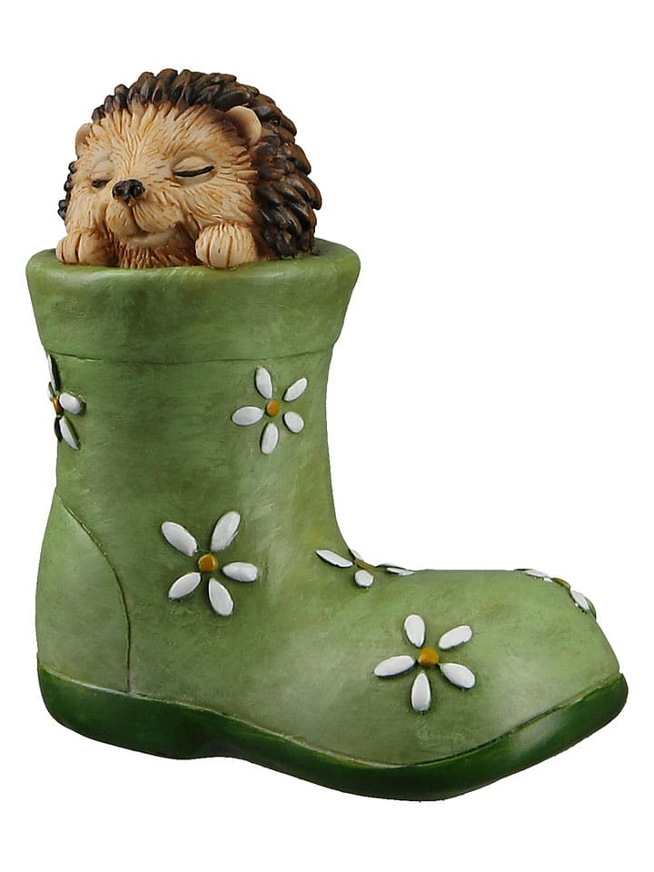 GILDE Dekofigur "Hedgehog" in Grün - (B)9,5 x (H)10 x (T)4,5 cm - onesize