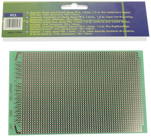 Velleman ECL Europlatine (L x B) 16mm x 10mm Inhalt 1St.