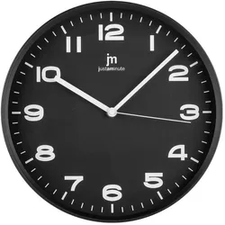 LoWell, Wanduhr, Justaminute 00875N Wand-/Tischuhr Quarzuhr Circle Black (29 cm)