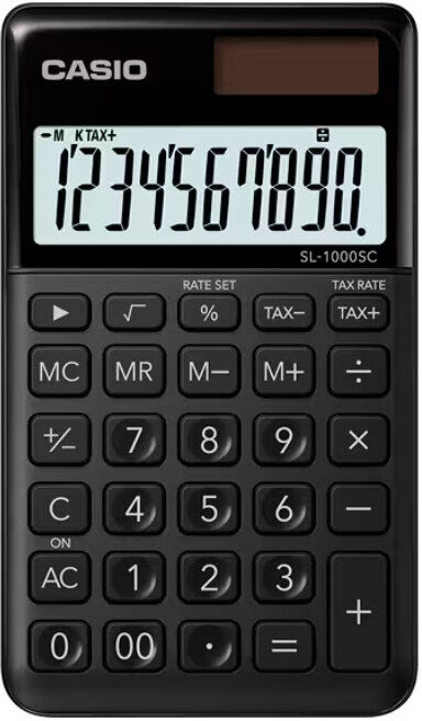 CALCULADORA BOLSO CASIO SL-1000SC PRETA