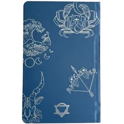 Midnight Blue Wellness Journal - 120 pages - Silver Zodiac