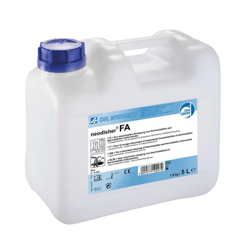 Dr.Weigert neodisher FA 5 Ltr., Alkalisches Reinigungsmittel in RDG für thermostabilen und thermolabilen Instrumenten. 410133