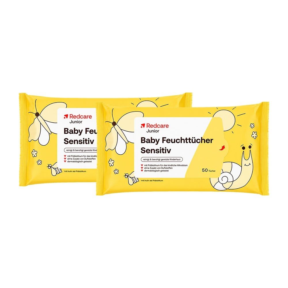 Redcare Junior Baby Feuchttücher Sensitiv x2 2x50 St Tücher