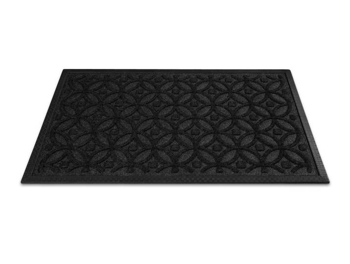Fussmatte WECON HOME Midnight Mosaic , grau (anthrazit), B:60cm H:4mm L:90cm, Polyester, Teppiche, Fussmatte, pflegeleicht, rutschfest, Ornamente, Innen & Aussen, Schmutzfangmatte