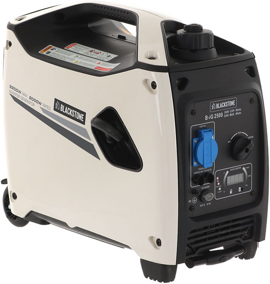 Blackstone B-iG 2500 - Benzin Inverter-Stromerzeuger mit Trolley 2.2 kW - Dauerleistung 2 kW - 230V