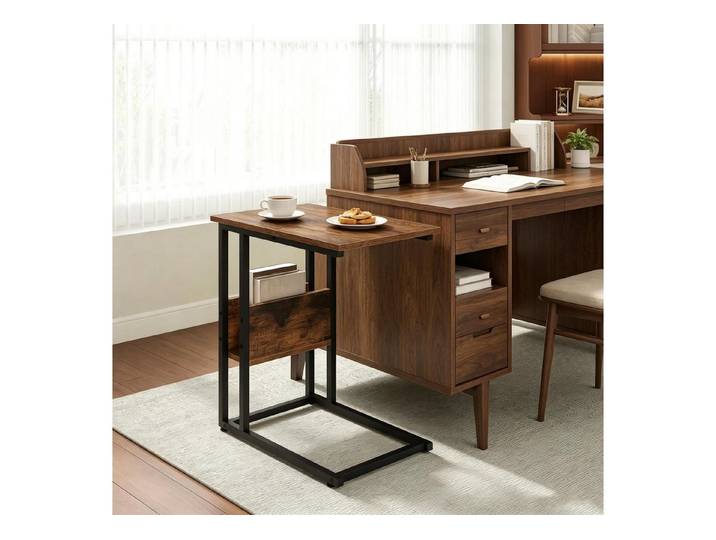 FELIXLEO Beistelltisch C Form Design Sofatisch Kleiner Couchtisch Schmaler Beistelltisch (1-St)