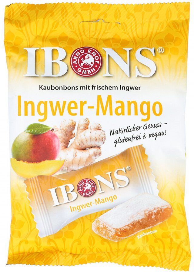 Ibons Ingwer Mango Tüte Kaubonbons 92g