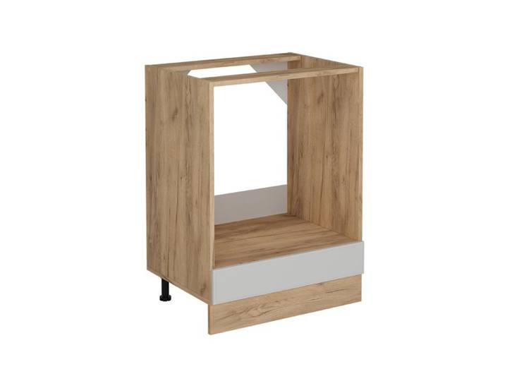 Meuble pour four R-Line 60cm sans PT Blanc campagne/Chêne de force doré Vicco 53913