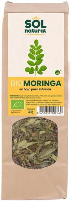 Sol Natural Moringa Em Folha Para Infusão Bio 40g