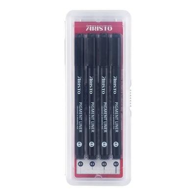 ARISTO Pigment Liner 4er-Set schwarz, Stärken 0.1/0.3/0.5/0.7 mm