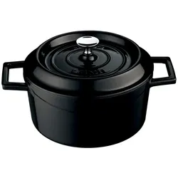 Cocotte Bratpfanne LAVA aus schwarzem Gusseisen - Ø 32 cm - Combisteel