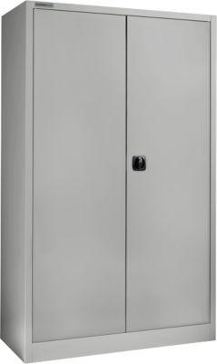 Schäfer Shop Select Materialschrank MSI 2512, 5 Ordnerhöhen, 4 Zwischenböden, Zylinderschloss, B 1200 x T 500 x H 1935 mm, weißaluminium