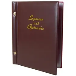 DECOR SERVICE Speisekarte (PVC) "Speisen und Getränke" dunkelbraun, 8 Seiten, A5, 1 Stk.