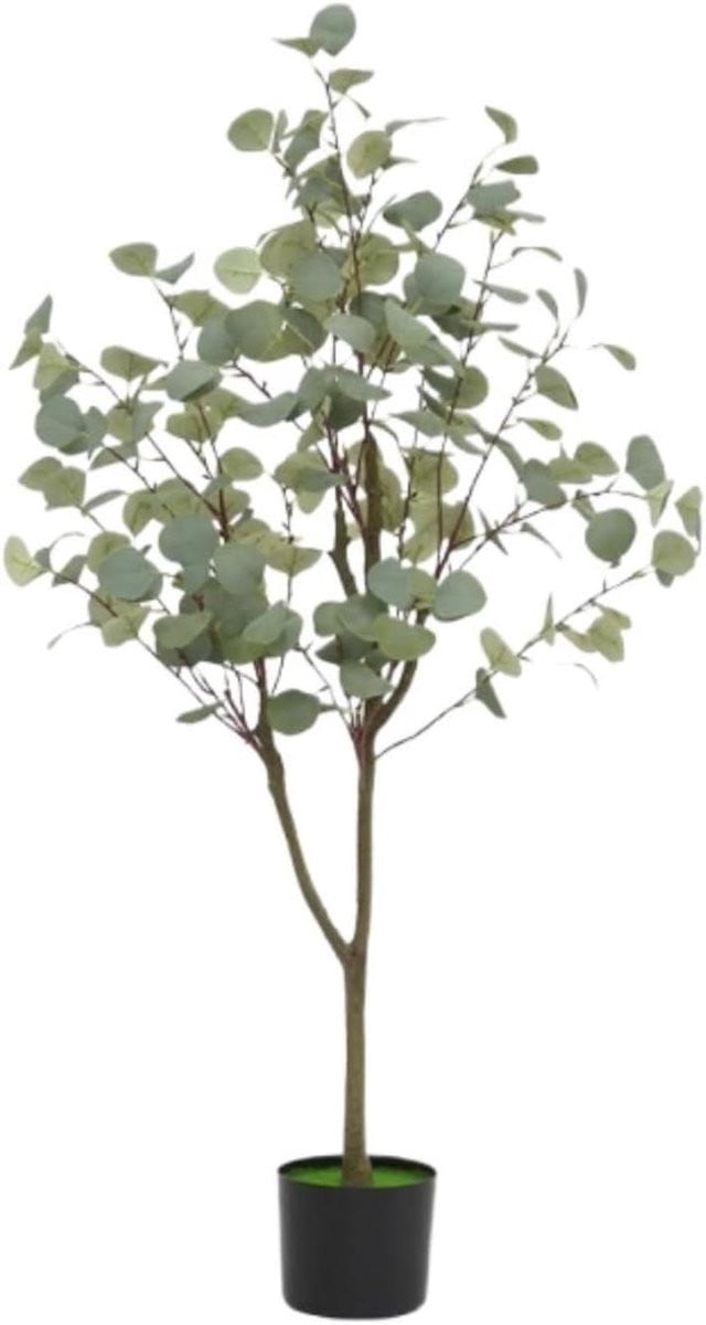 Kunstboom Eucalyptus - Groene nep plant voor binnen - 120 cm