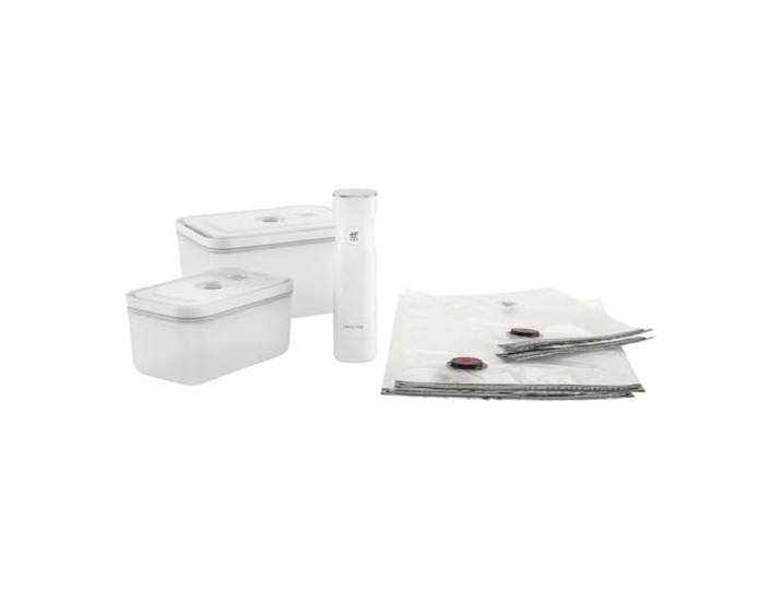 ZWILLING Set complet sous-vide - 7pcs - plastique - Pompe + 2 Boîtes rectangulaires M/L + 4 sacs