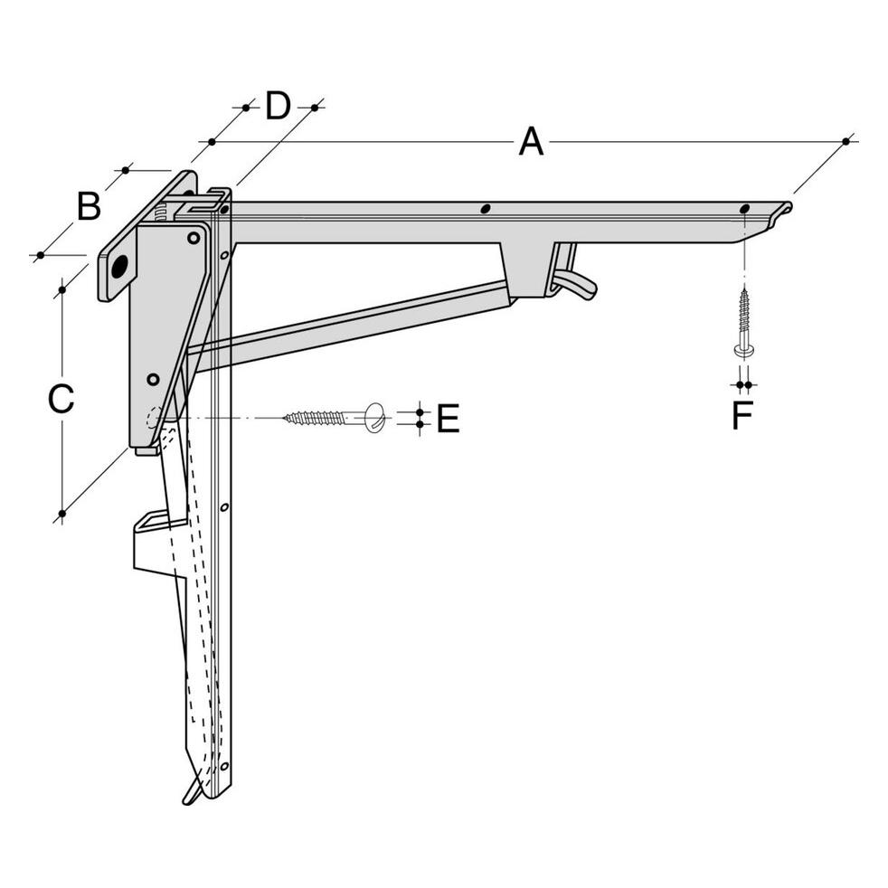 Hebgo Klappkonsolen KLC Inox (KLC/380)