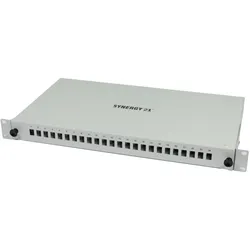 Synergy 21 LWL-Patchpanel für 24xLC-Duplex-Buchsen, 19"/1HE, ohne LC-Kupplungen, Lichtgrau, Server Zubehör, Grau