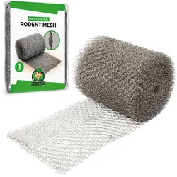 VerminBuster Mäusenetz – 1 m x 15 cm – Rattennetz – Edelstahl-Abwehrnetz – Stoßfugengitter