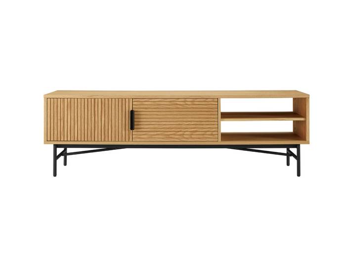 Lowboard Nella natur/schwarz MDF/Metall B 160 cm - Lowboard