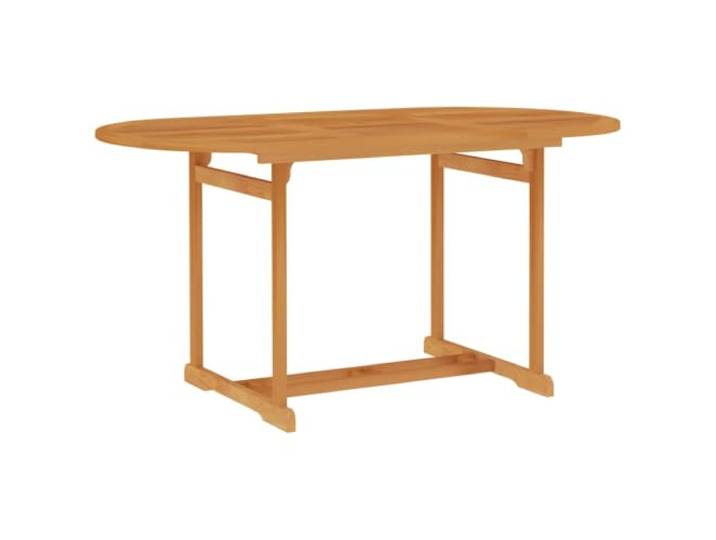 LMTYOENFG Gartentisch Teak Massivholz Esstisch Holztisch 150x90x75 cm Stabiler Balkontisch und Terrassentisch aus Teakholz mit 5cm Schirmloch für sonnige Tage im Garten und Innenbereich.