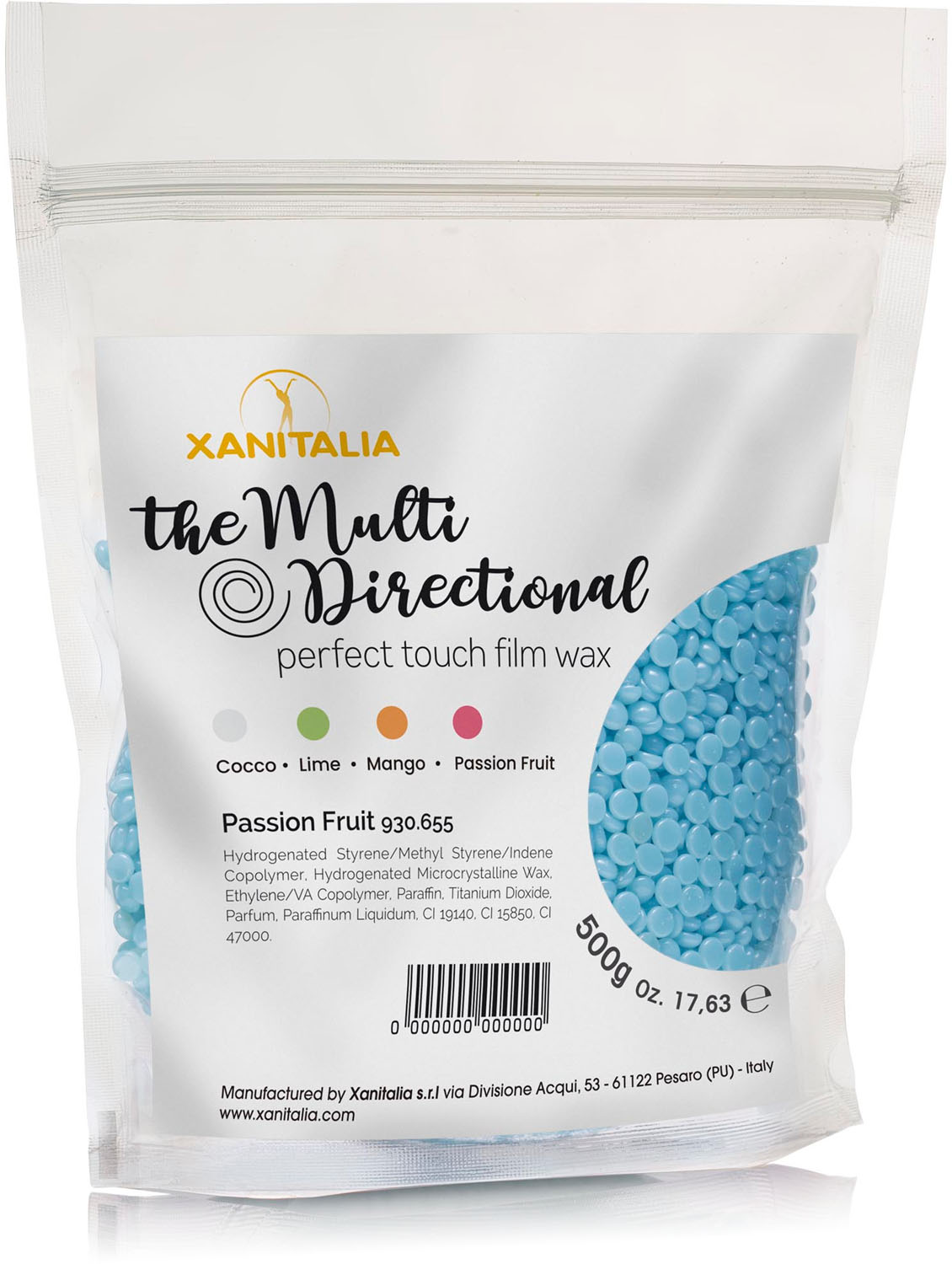 XanitaliaPro The Multi Directional Perfect Touch Film Wax Caribbean Light Blue 500 g XP-930.693