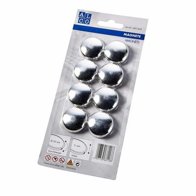 Alco Haftmagnete 11mm Ø 30mm silber 8 Stück