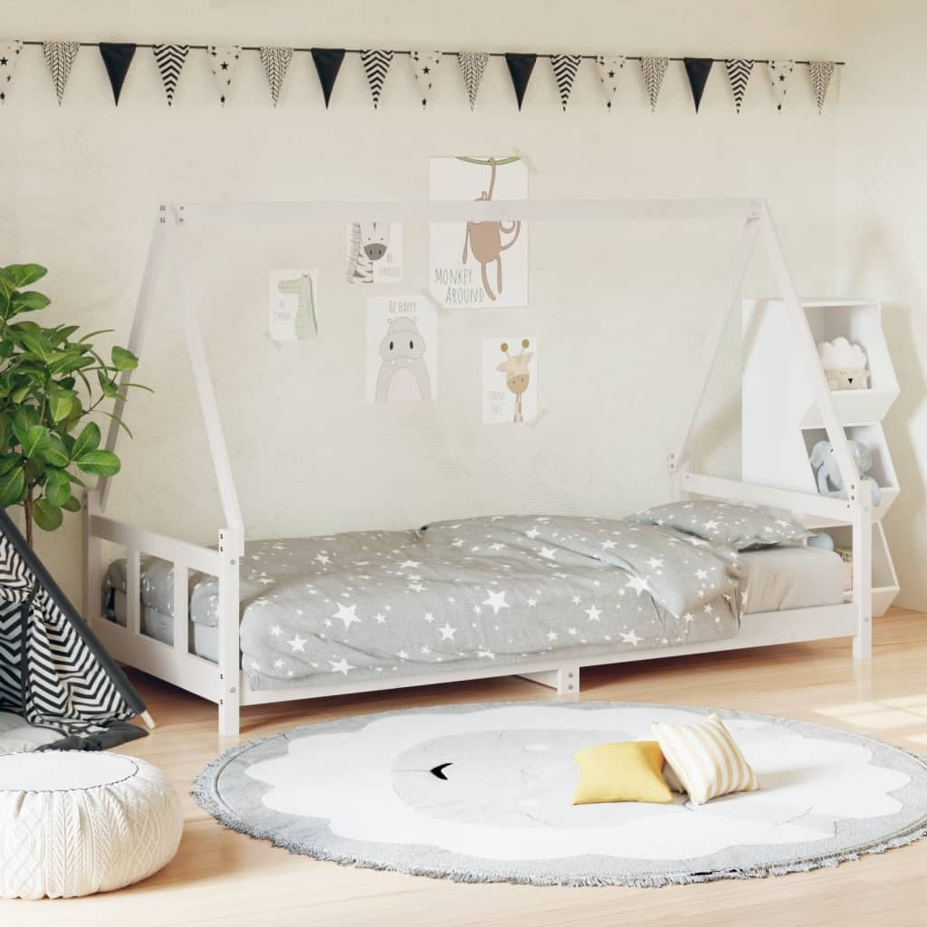 Prolenta Kinderbed met huisframe, massief hout, 90x200 cm